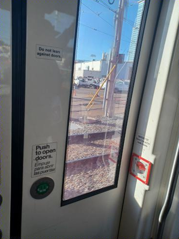 The tram from the Naval Base